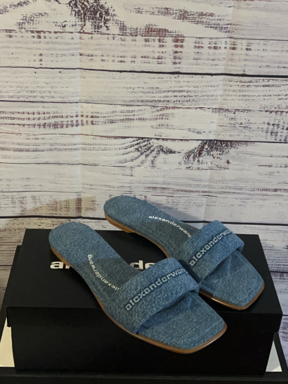 Alexander Wang Vintage Denim Slides